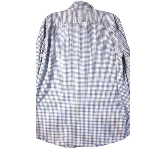 Wrangler Men's Long-Sleeve Western Plaid Shirt Blue/Beige L - Picture 2 of 8